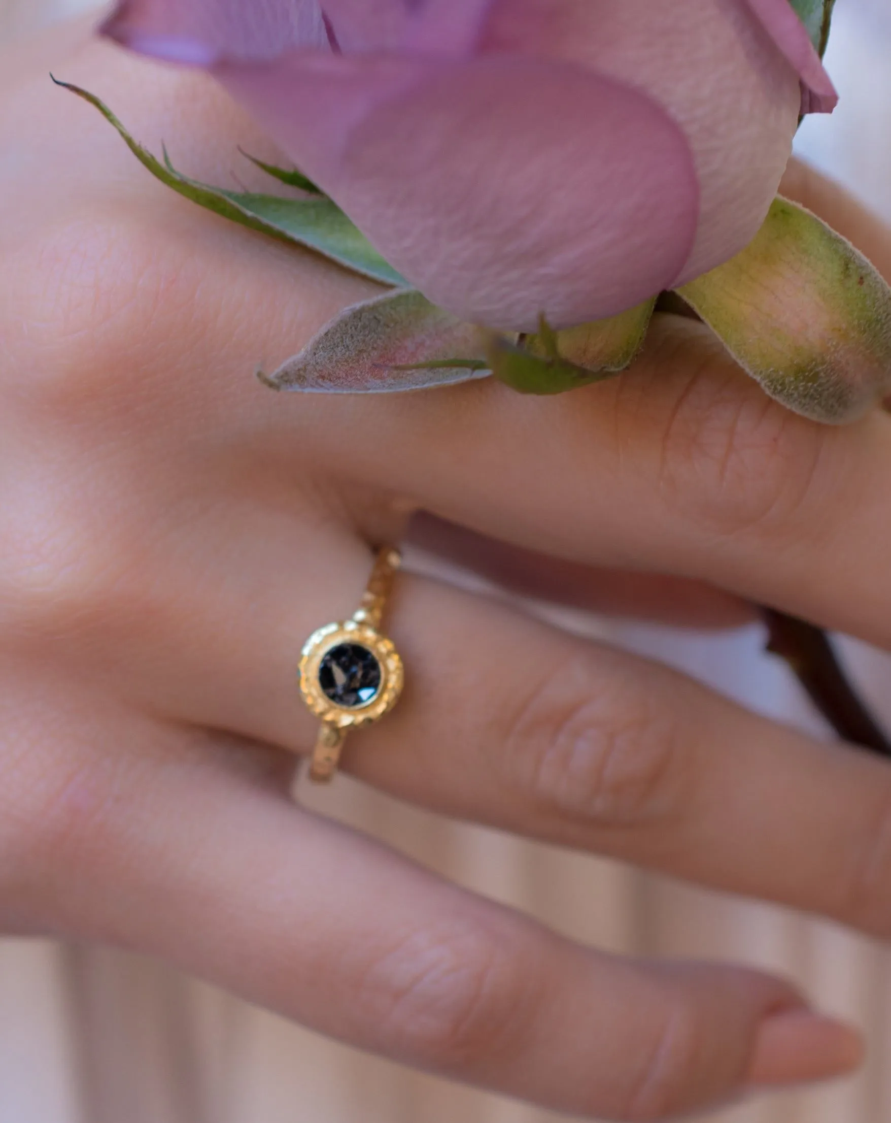 Ivana Ring * Black Mosaic Diamond * 14K Yellow Gold * BJRG005