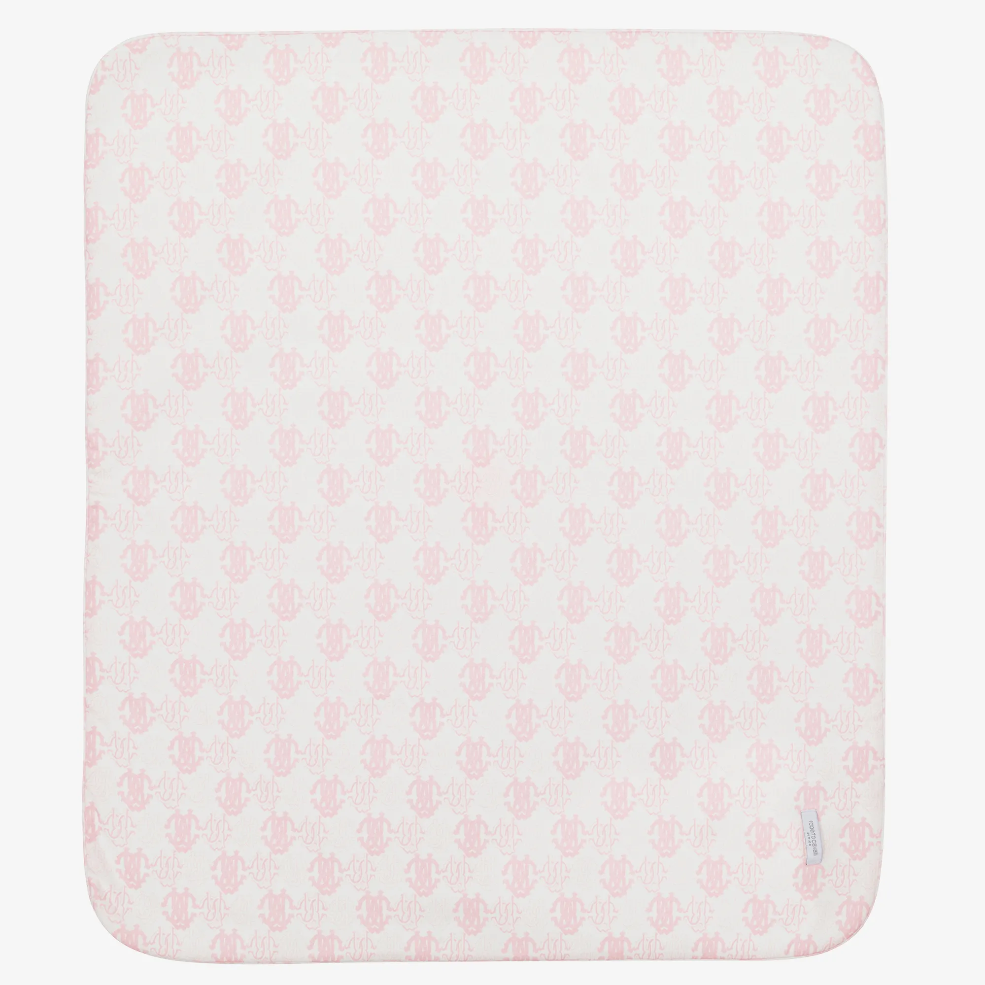 Ivory & Pink Cotton Padded Baby Blanket (76cm)