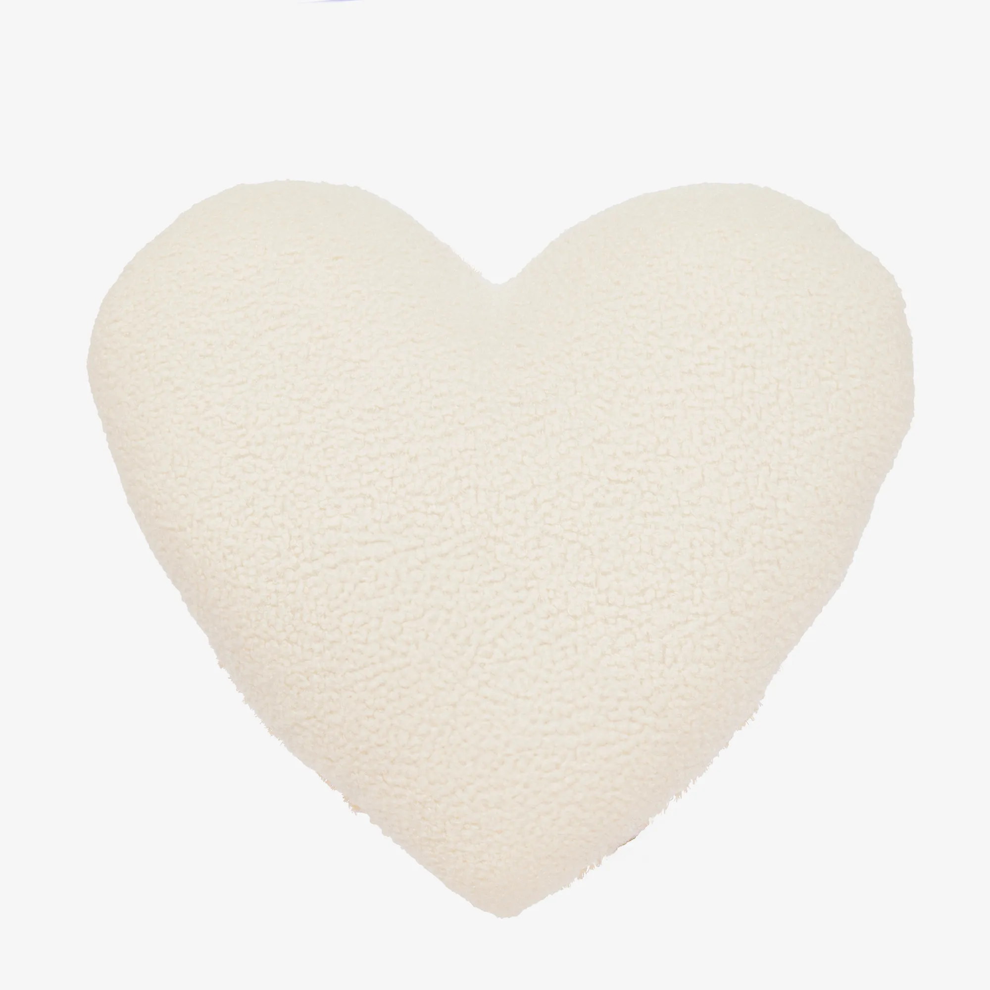 Ivory Bouclé Heart Pillow (48cm)