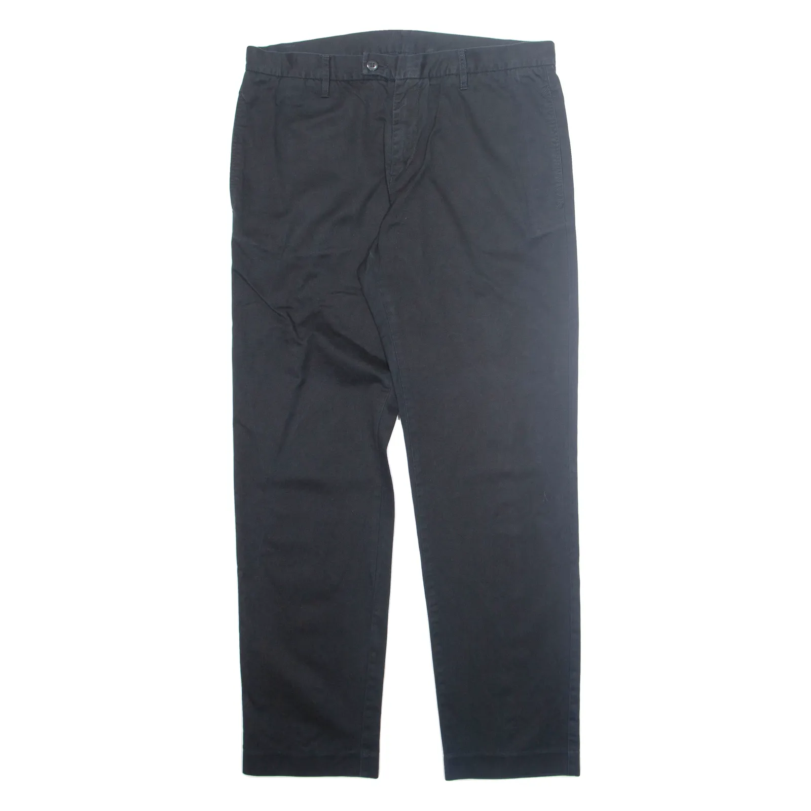 IZOD LACOSTE Chino Mens Trousers Black Regular Tapered W34 L31