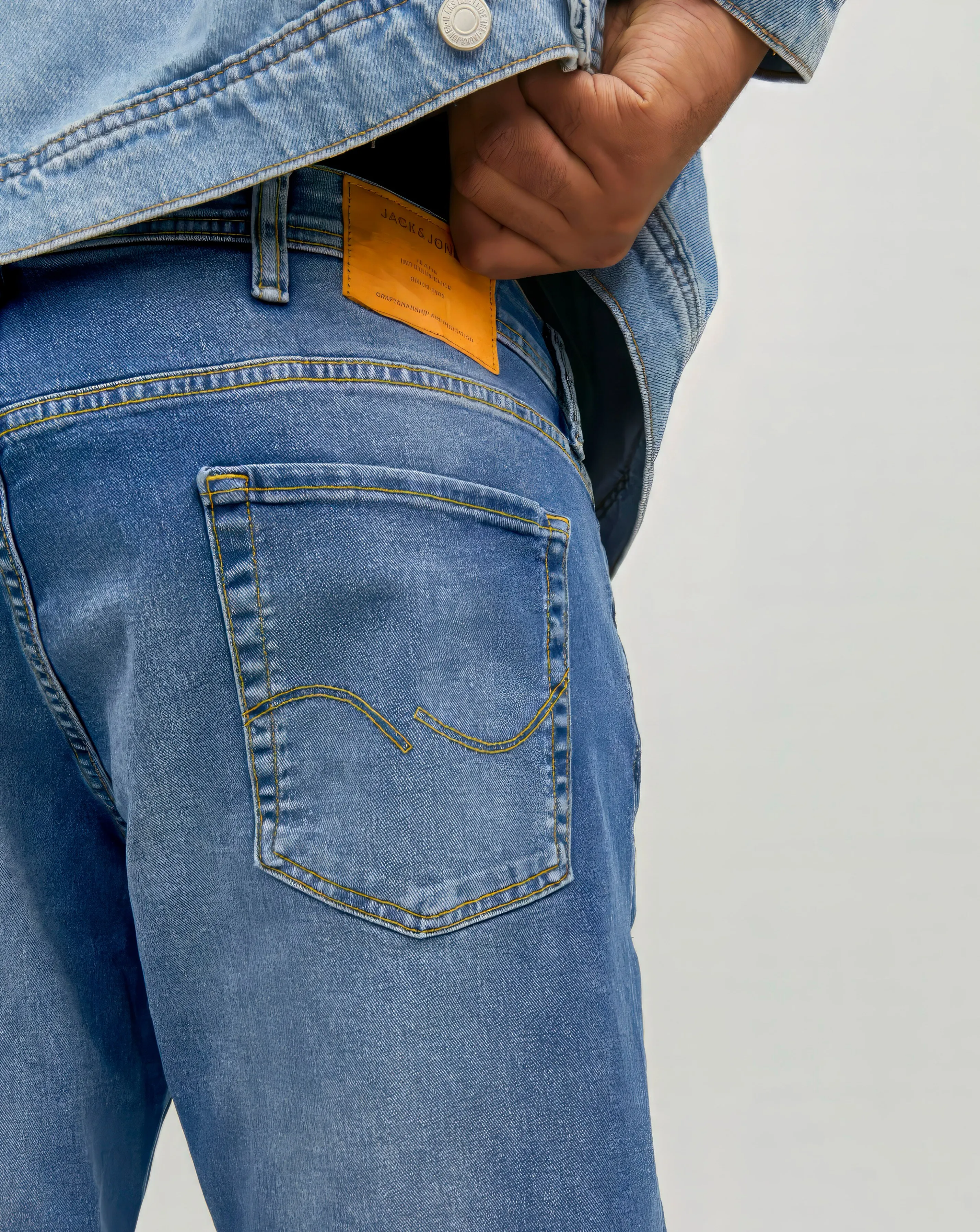 Jack & Jones Slim Tapered Fit Glenn Jeans In Light Blue