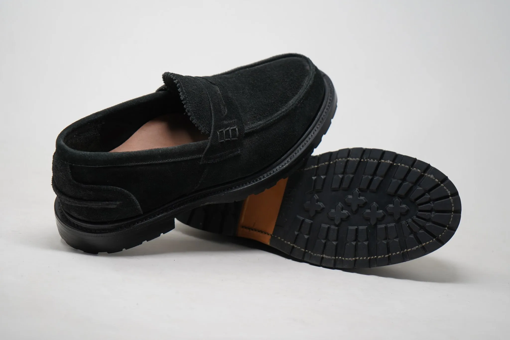 Jack Dress Penny Loafers Black Suede