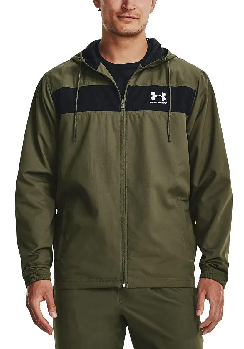 jacket Under Armour Sportstyle Windbreaker - Marine OD Green/White - men´s