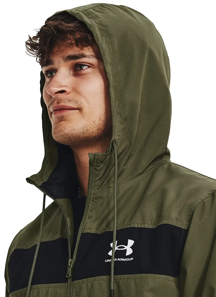 jacket Under Armour Sportstyle Windbreaker - Marine OD Green/White - men´s