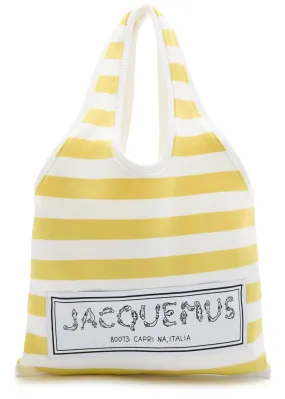 JACQUEMUS Le Sac Marcel striped knitted tote -                         -                     -                