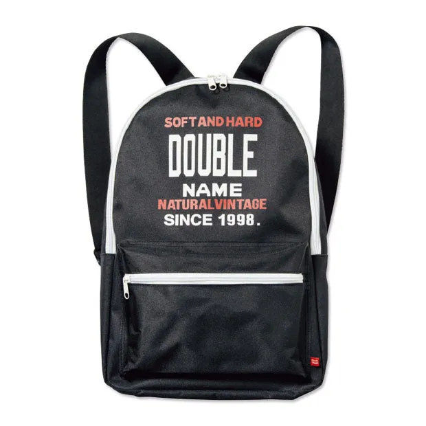 Japanese magazine gift Double Name Black Backpack