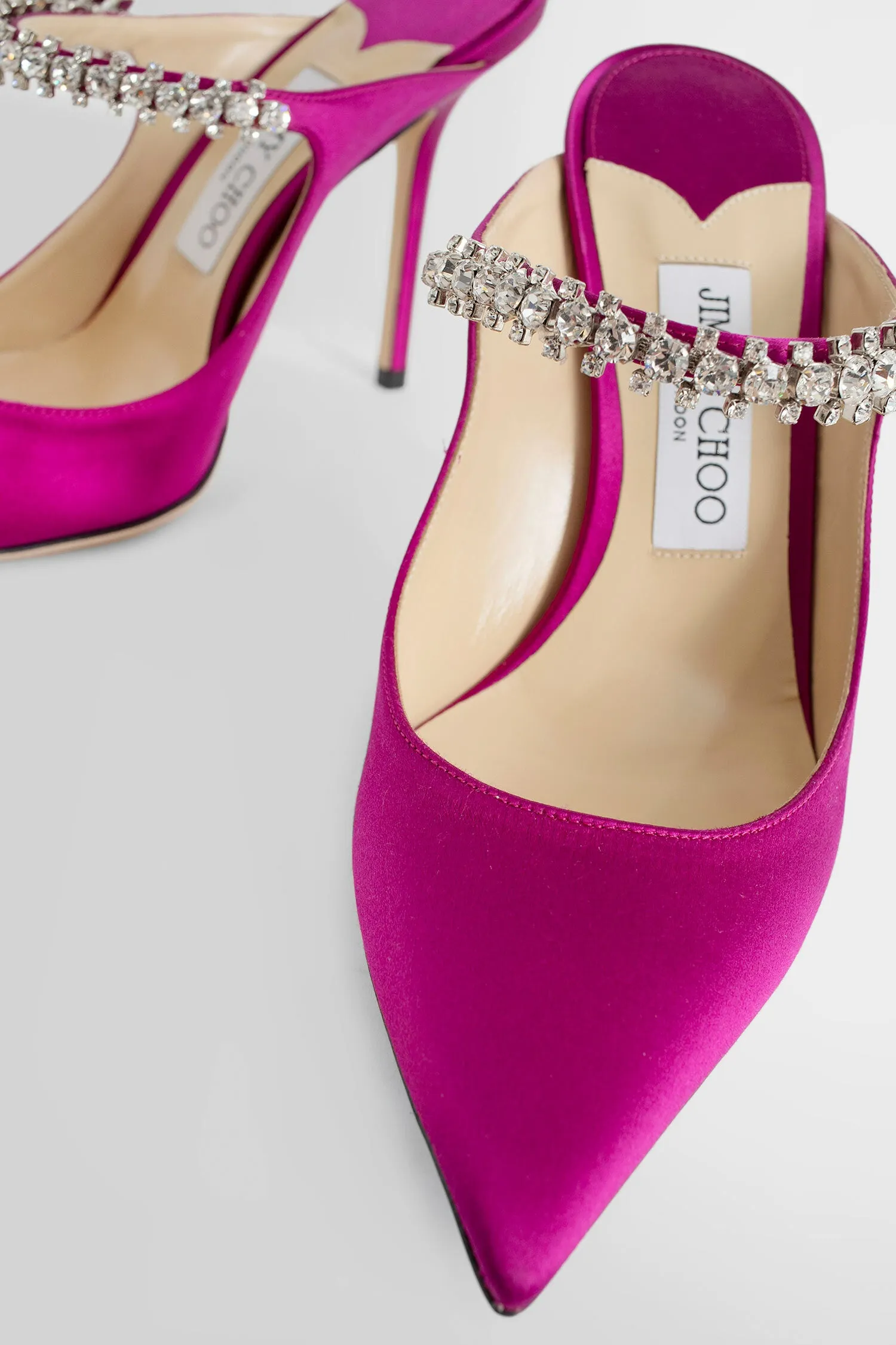 jimmy choo bing satin 100 mules