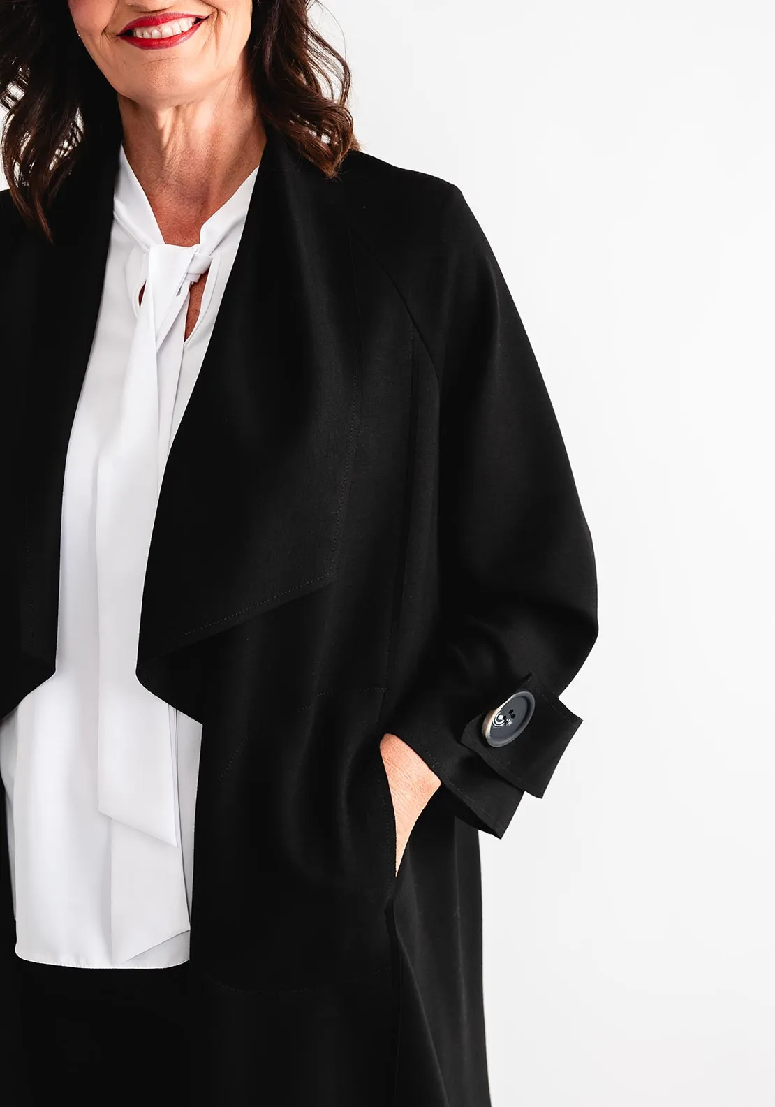 Joseph Ribkoff Open Front Jacket, Black
