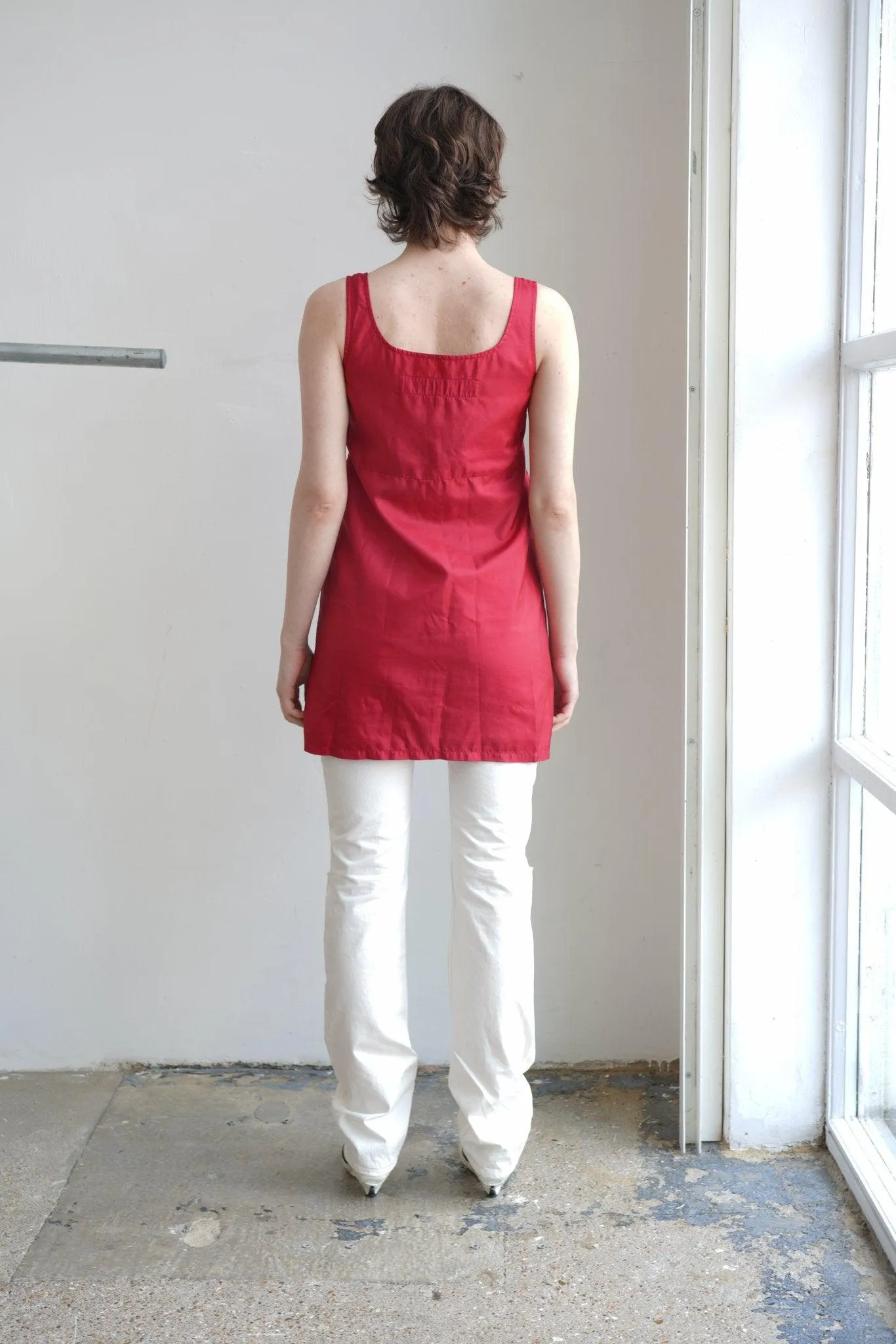 Junya Watanabe Comme des Garons pink mini tunic dress