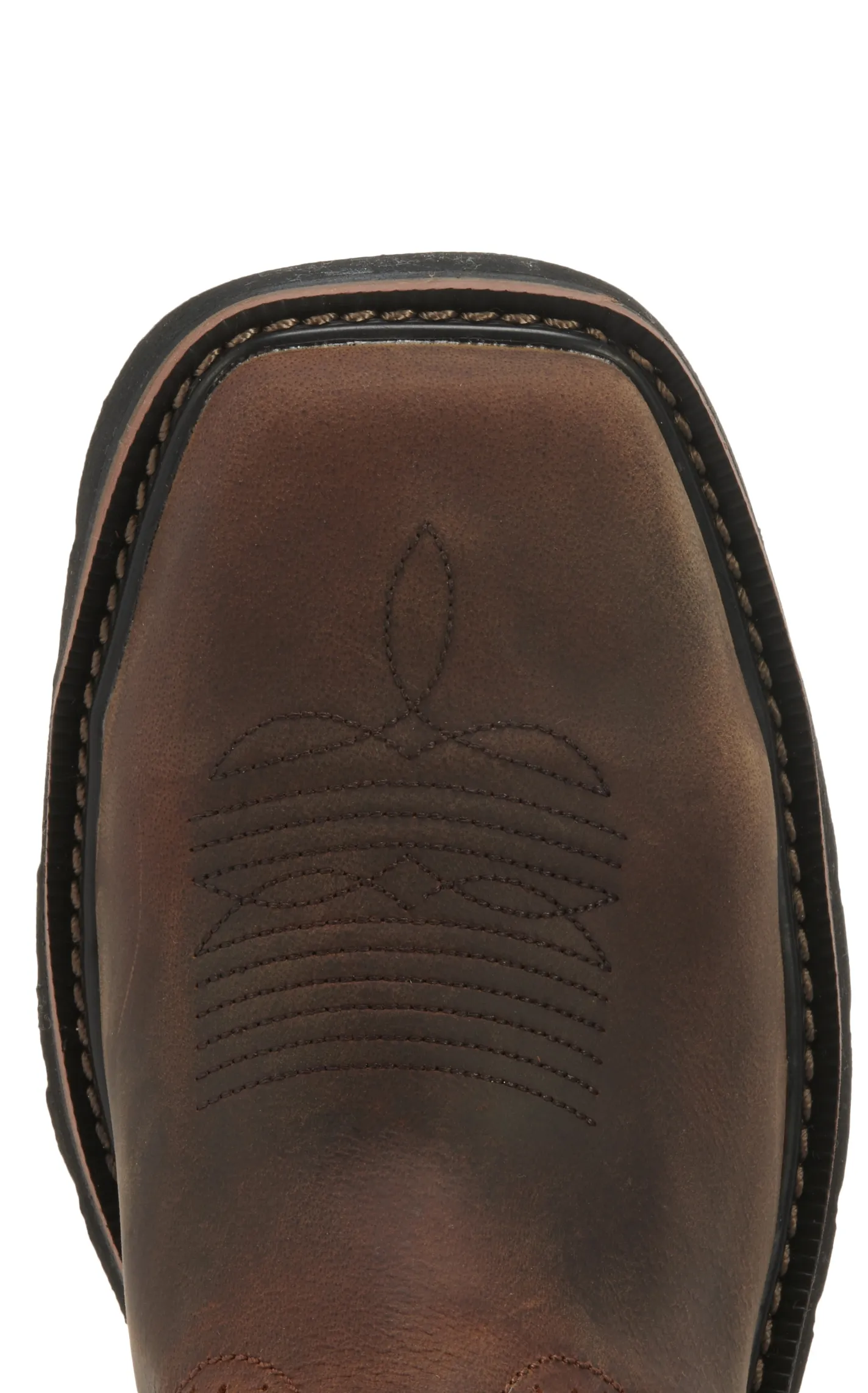 Justin Men's Stampede Driller Dark Brown Square Steel Toe Work Boot