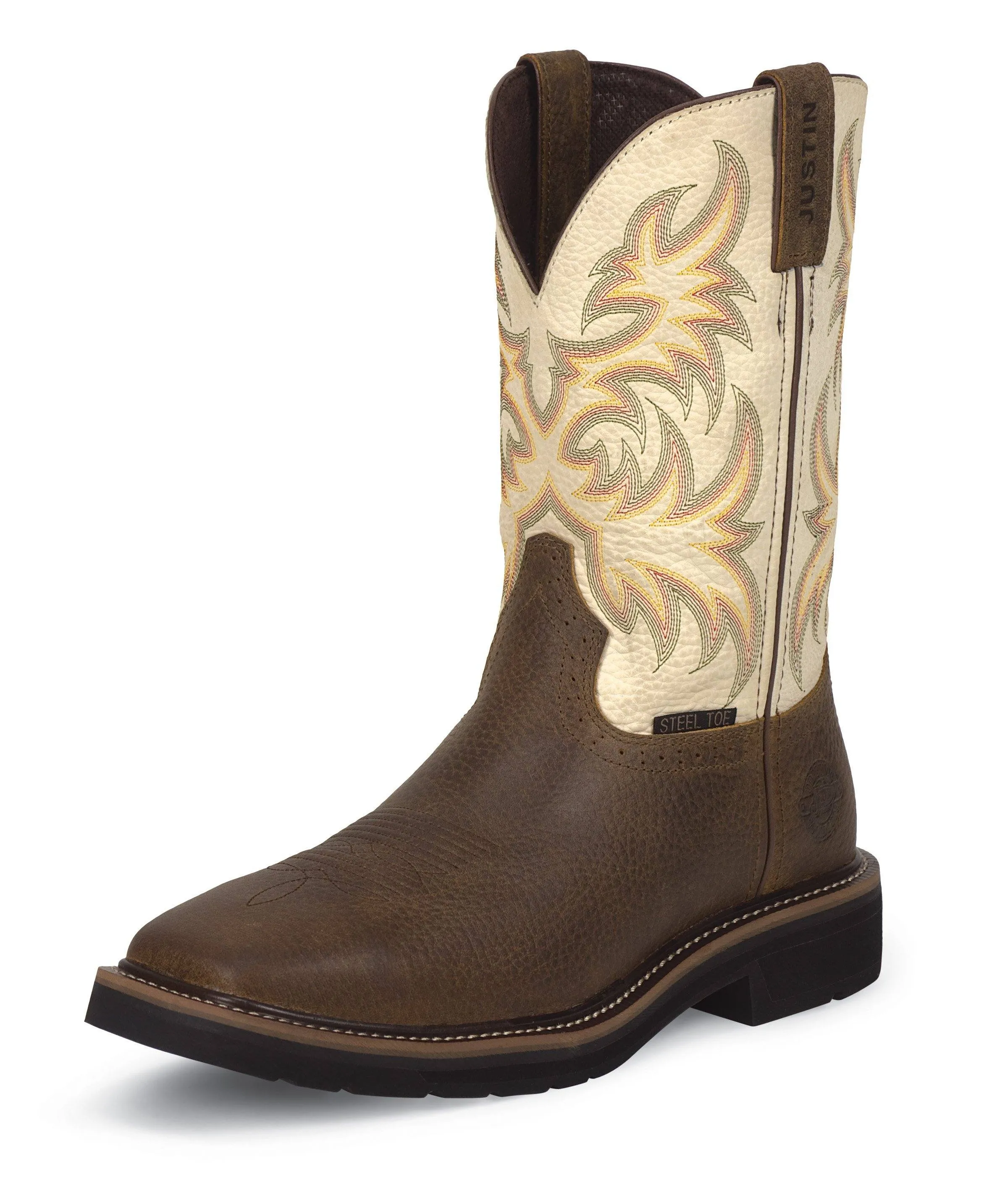 Justin Men’s 11” - Copper Kettle Stampede Western Boot - Square Steel Toe