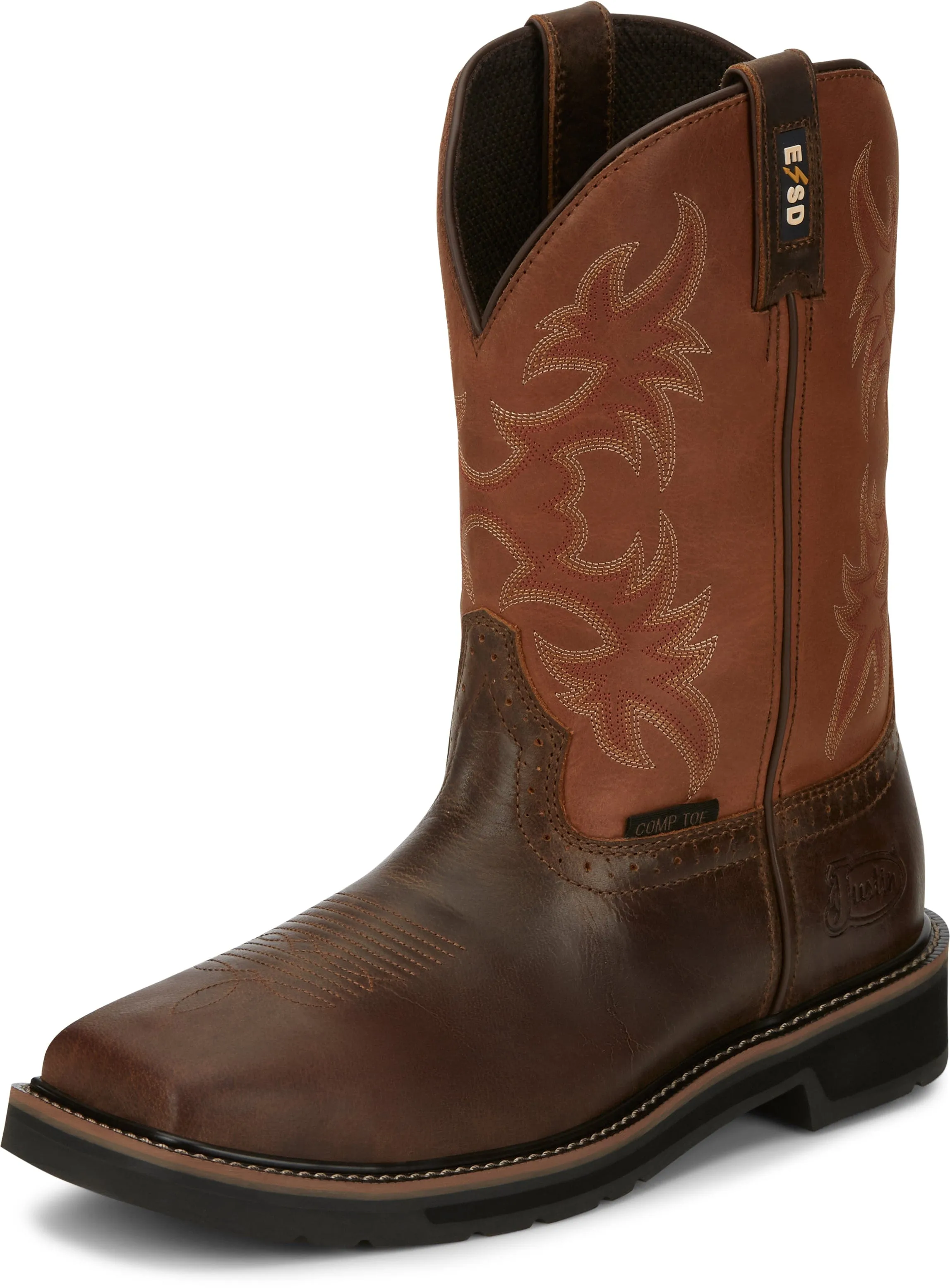 Justin Men's Actuator Brown Composite Toe Static Dissipative Work Boot SE4300
