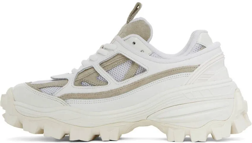 Juun.J White Double Layered Sneakers
