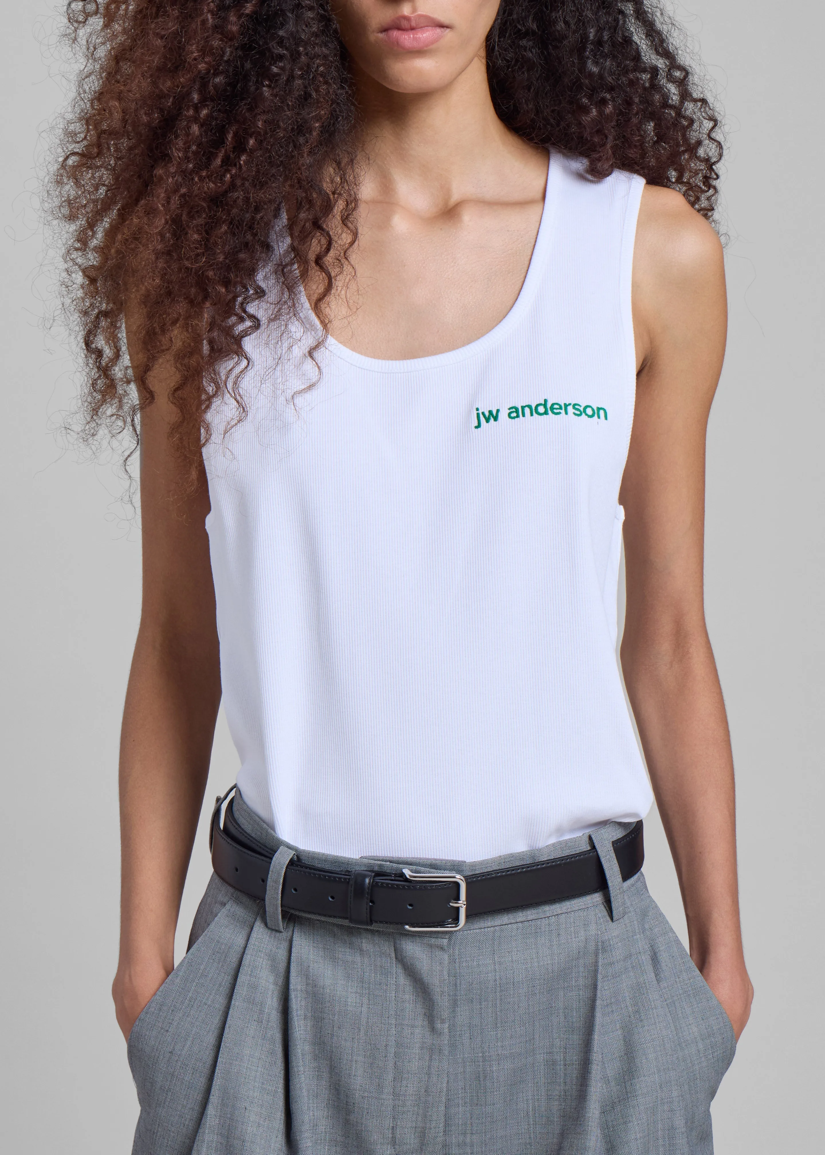 JW Anderson Chest Logo Embroidery Vest - White