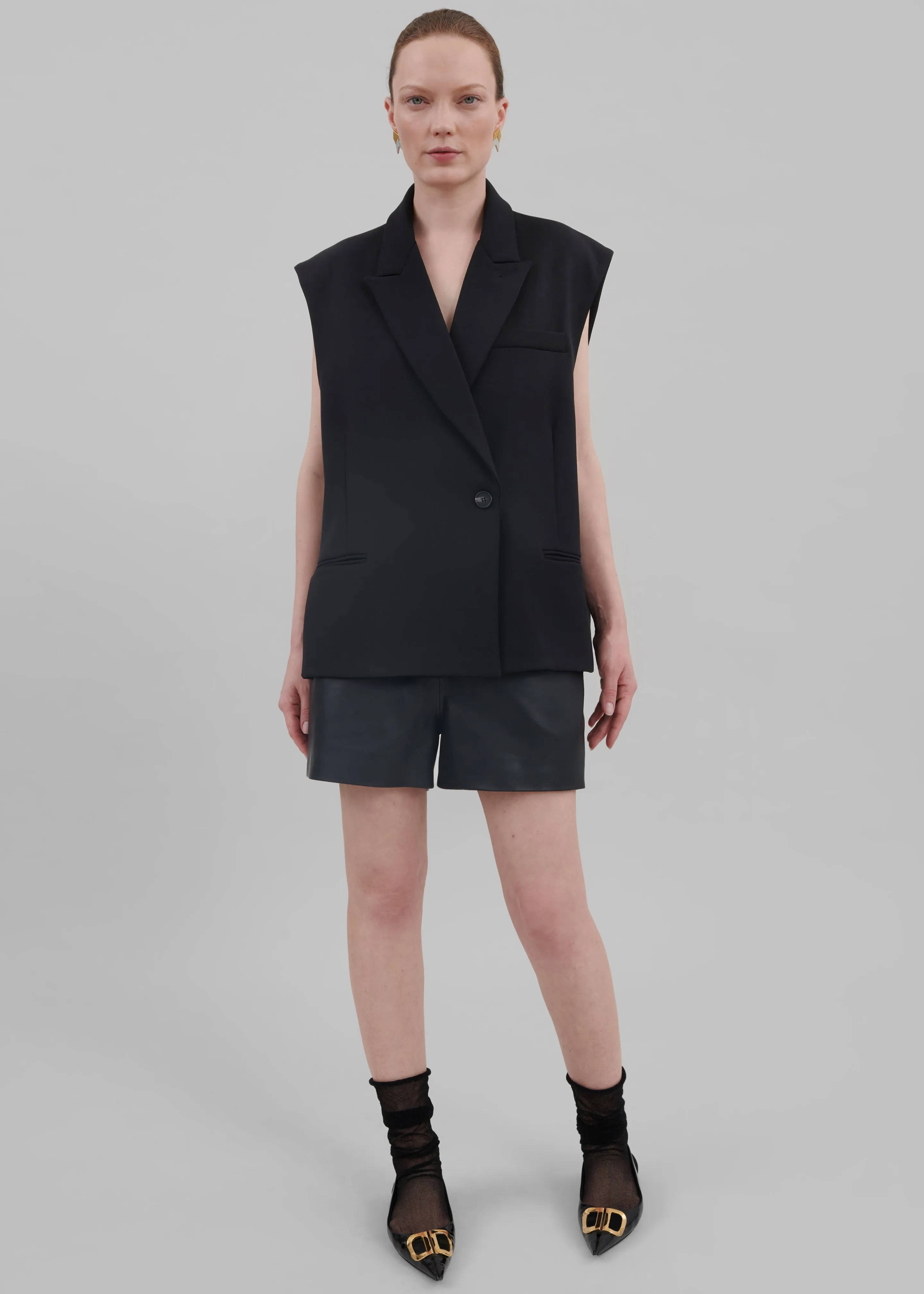 Kace Boxy Vest - Black