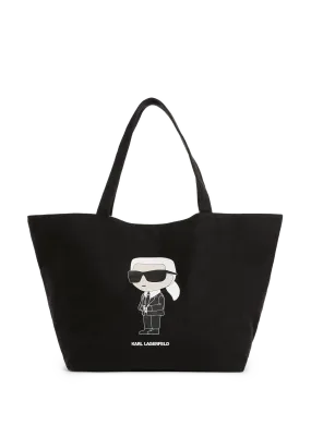 Karl lagerfeld  K/Ikonik 2.0 cotton tote bag  - Black