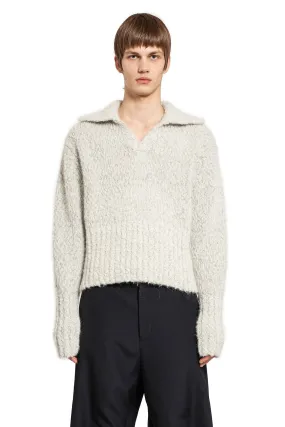 karmuel young cropped knit polo
