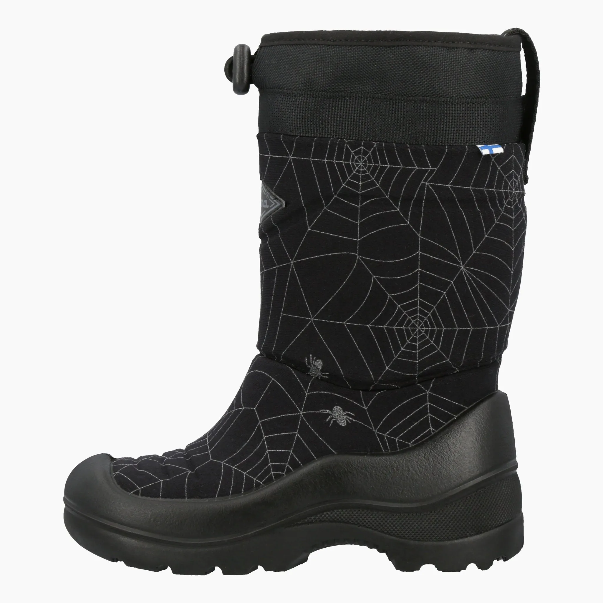 Kids winter boots Lumilukko, Black Spider reflective