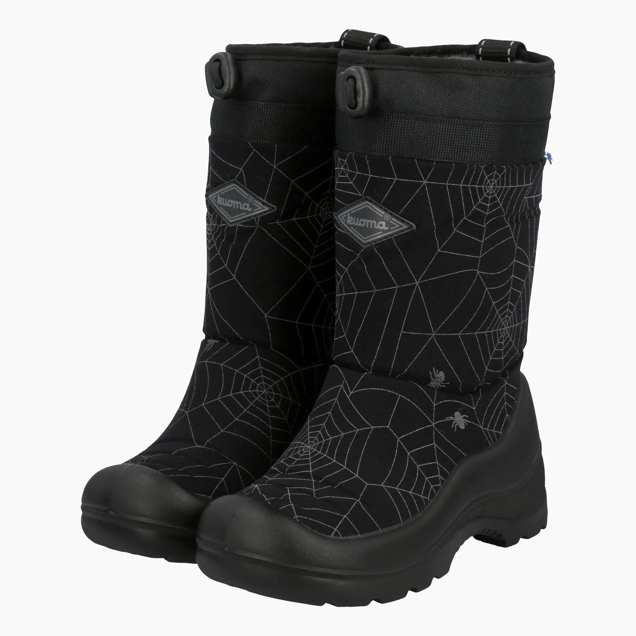 Kids winter boots Lumilukko, Black Spider reflective