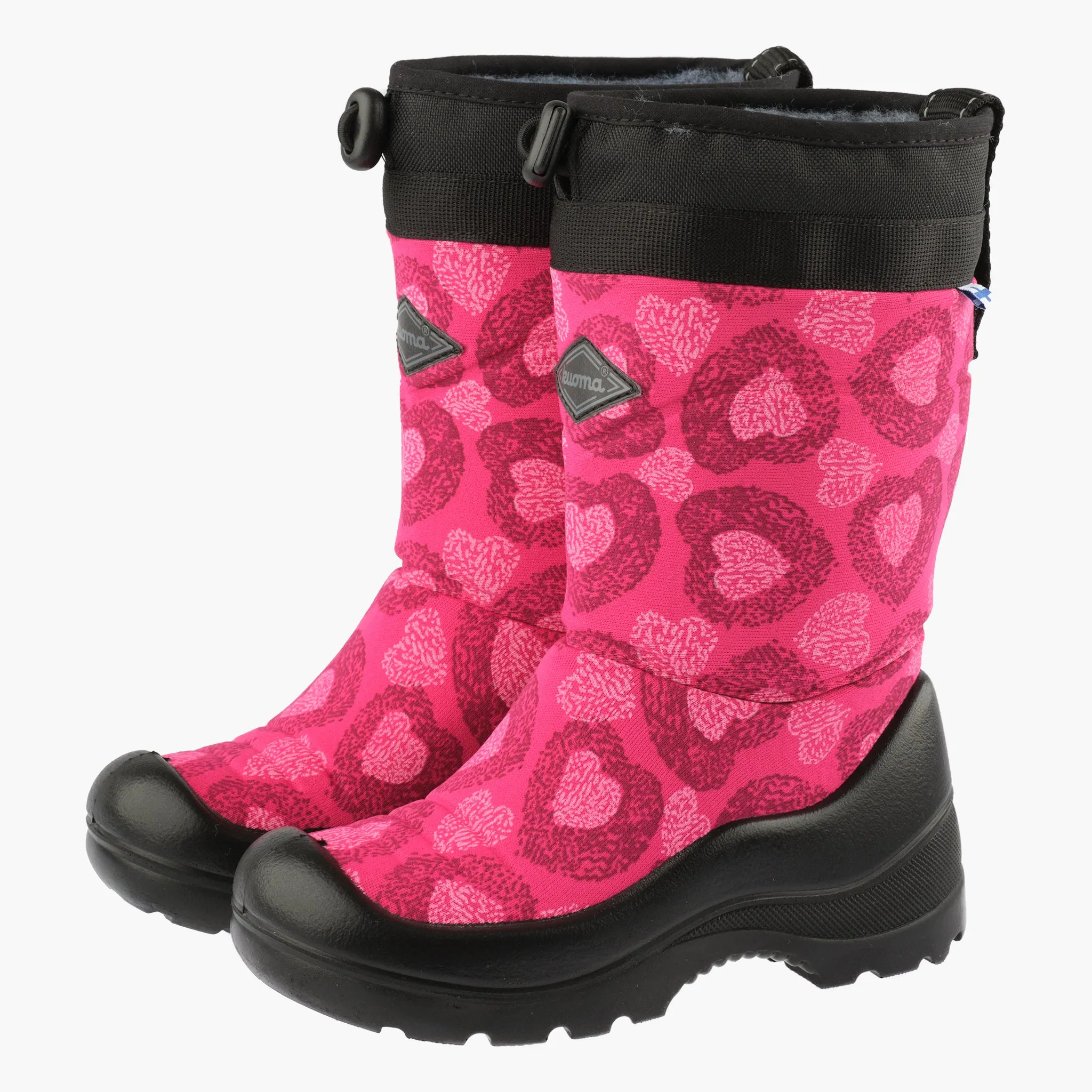 Kids winter boots Lumilukko, Pink Heart