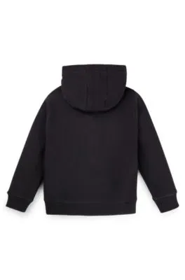 Kids' hoodie in fleece with stacked logo