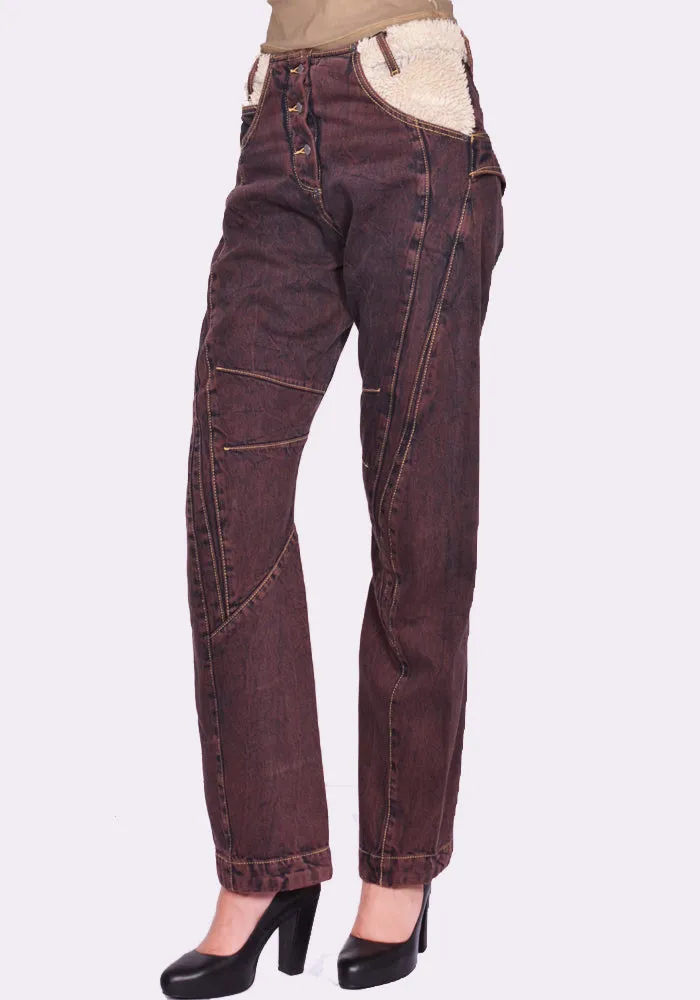 KIKO KOSTADINOV x LEVI'S 000GM-0000 FAUN TWISTED JEANS BROWN