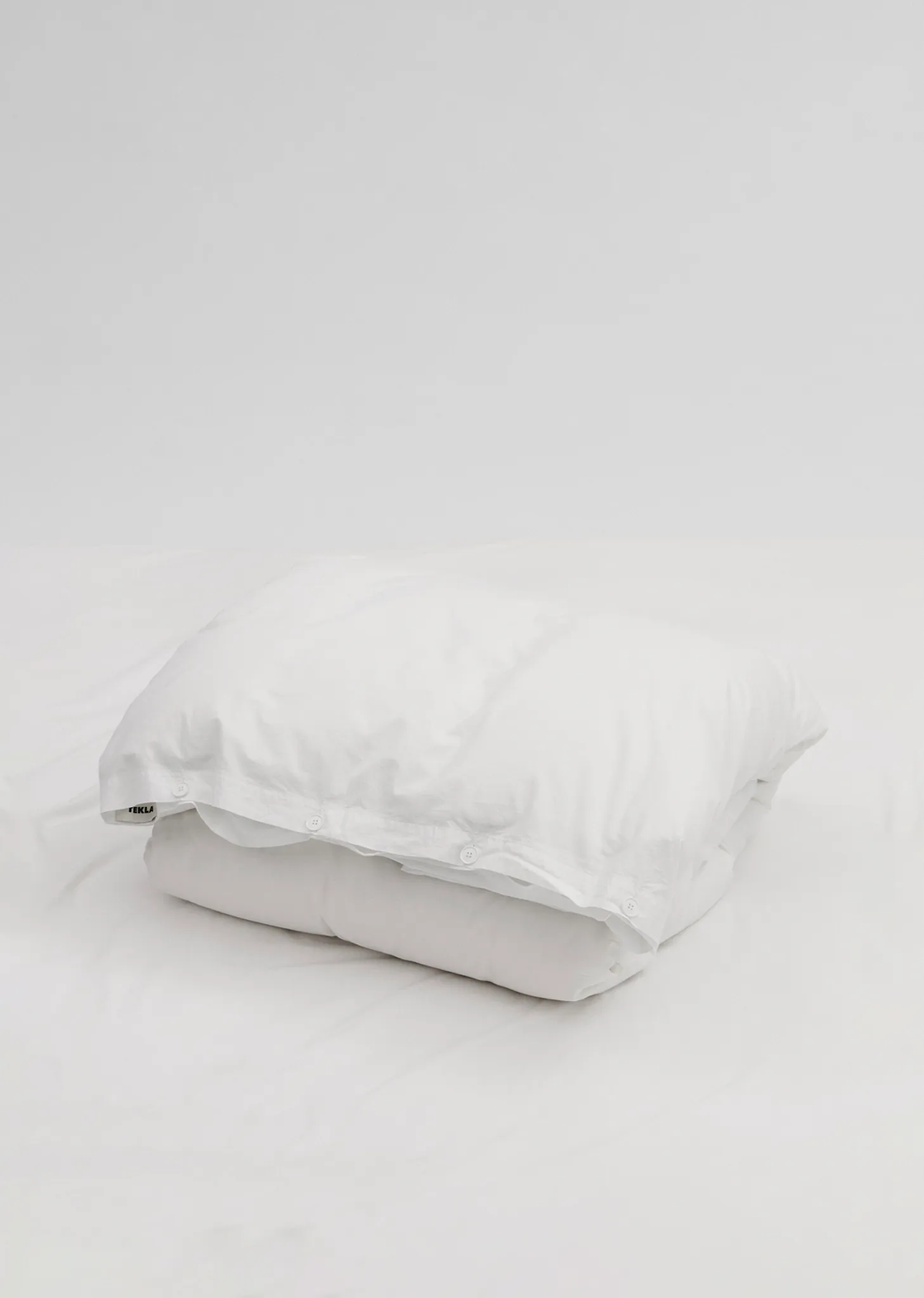 King Percale Double Duvet Cover — Broken White