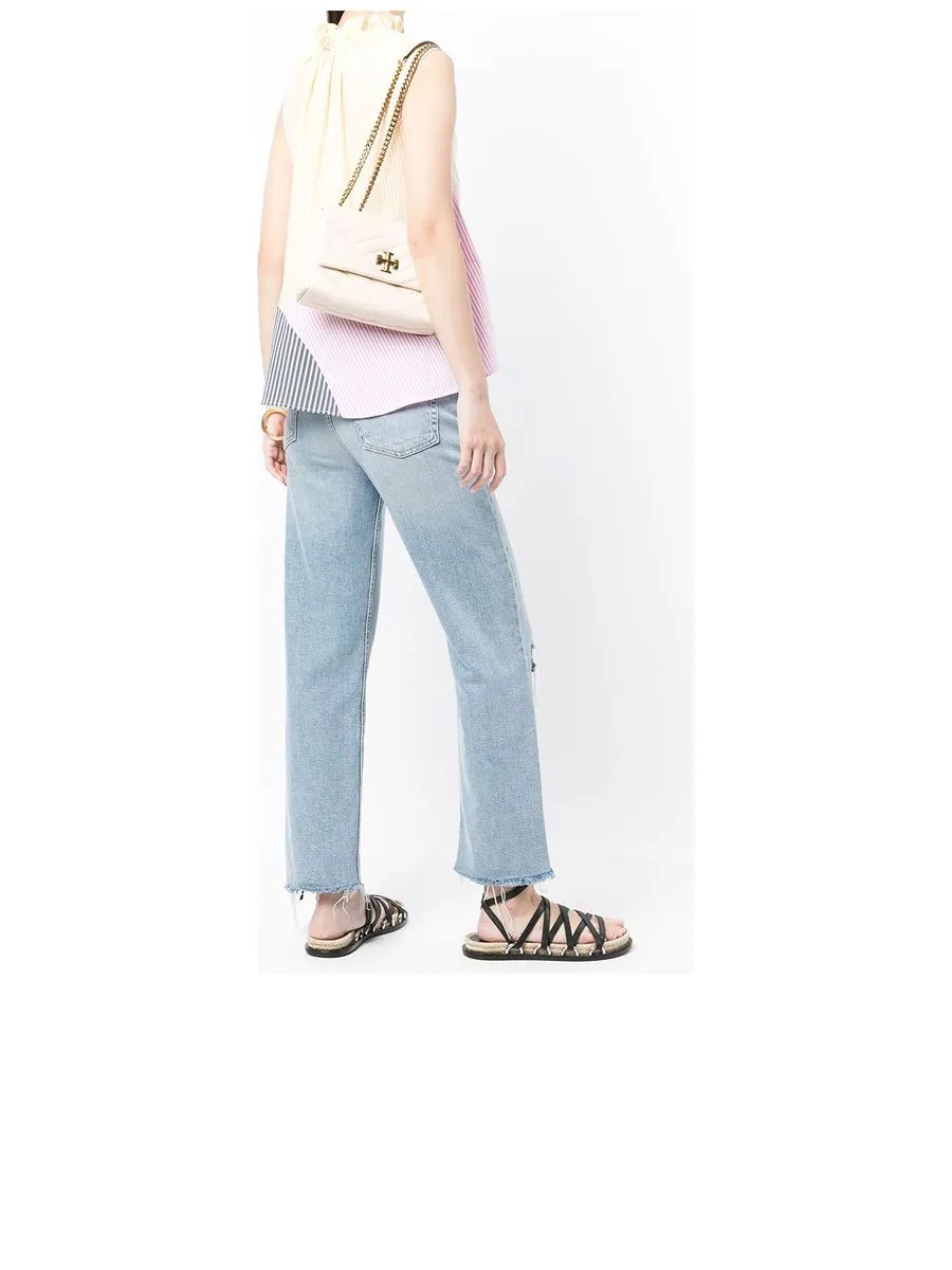 Kira Chevron Leather Shoulder Bag