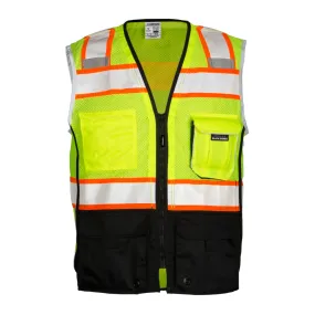 Kishigo Black Bottom Vest 1515 Lime | 1516 Orange