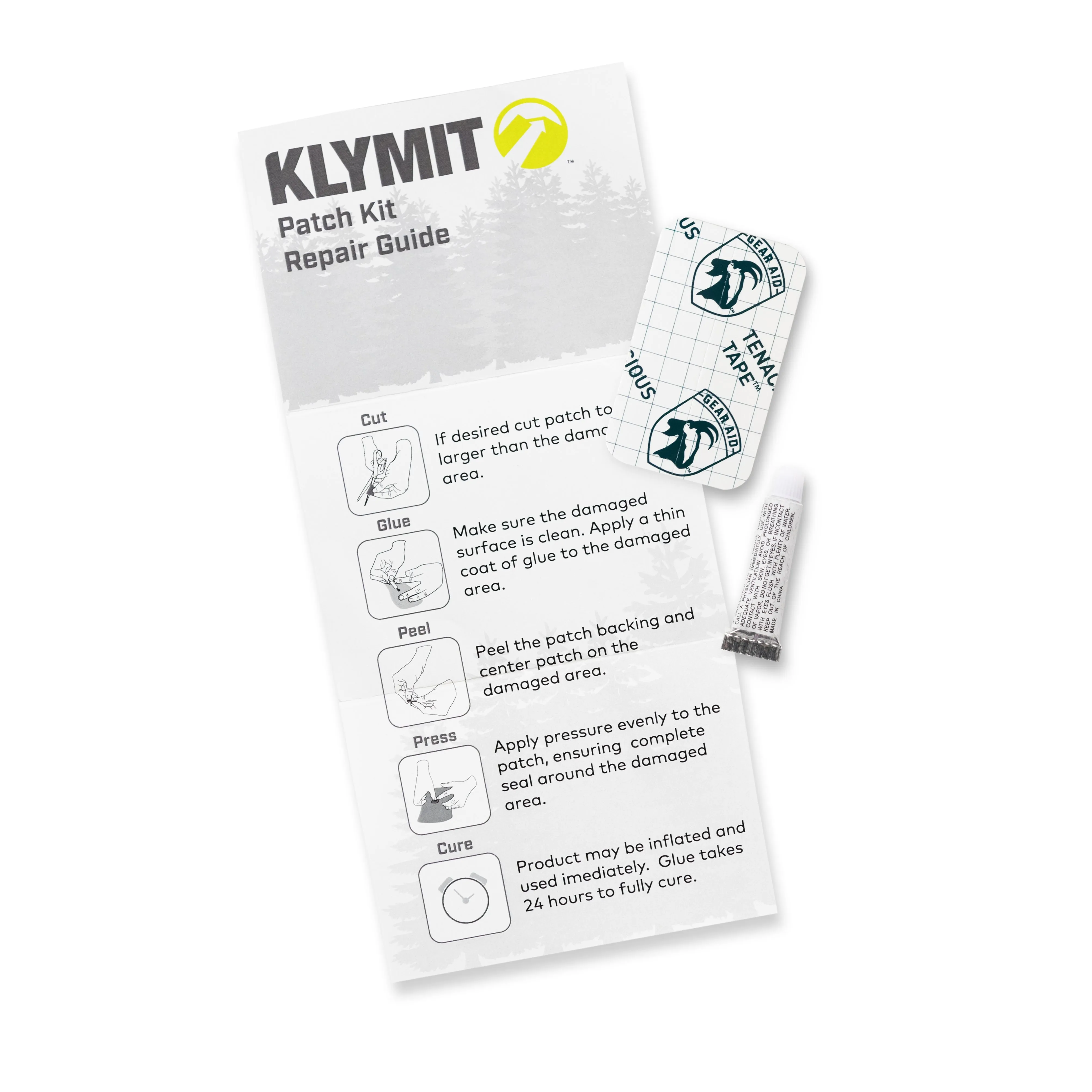 Klymit Insulated Static V Lightweight Sleeping Pad Set Options - V Sheet, Pillow X, or Air Pump & Patch Kit  