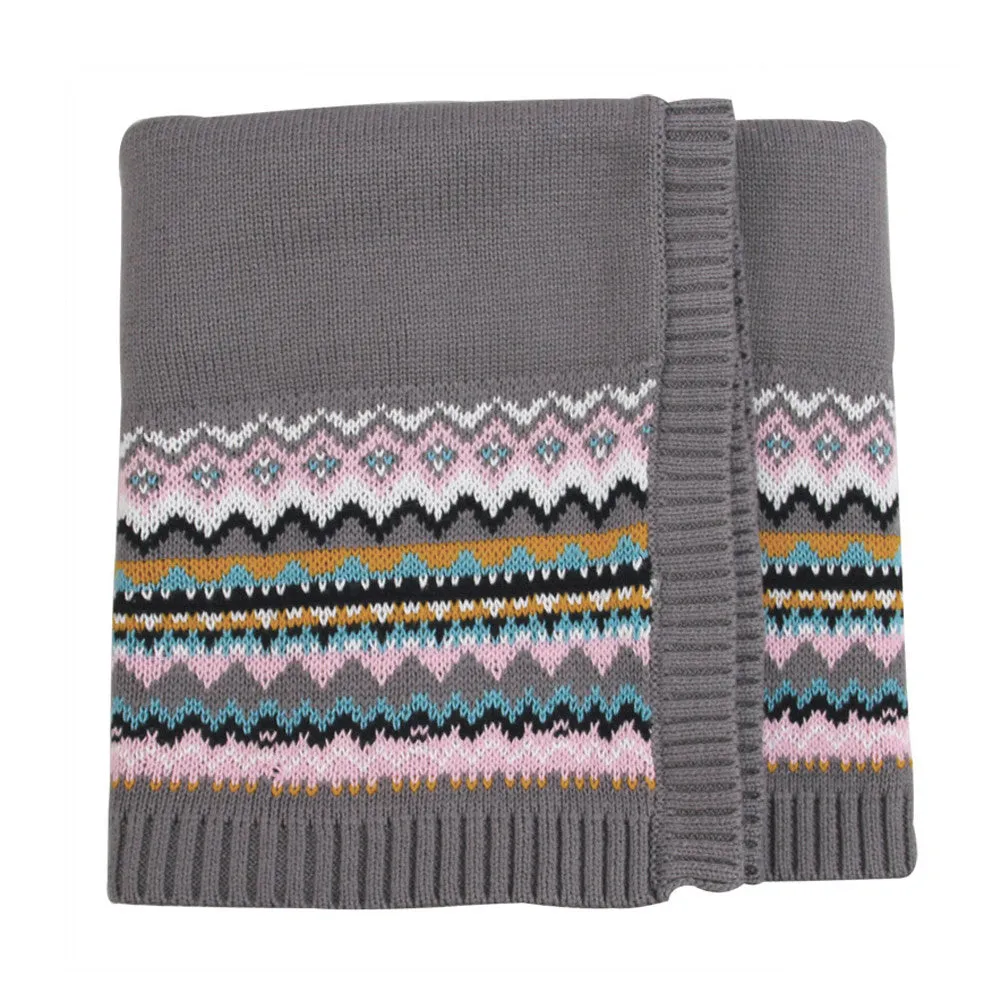 Knitted Cotton Baby Blanket Knitted Plaid for Bed Sa Cobertores Bath Towels Play Mat St Infant Bedding 90cm*76cm