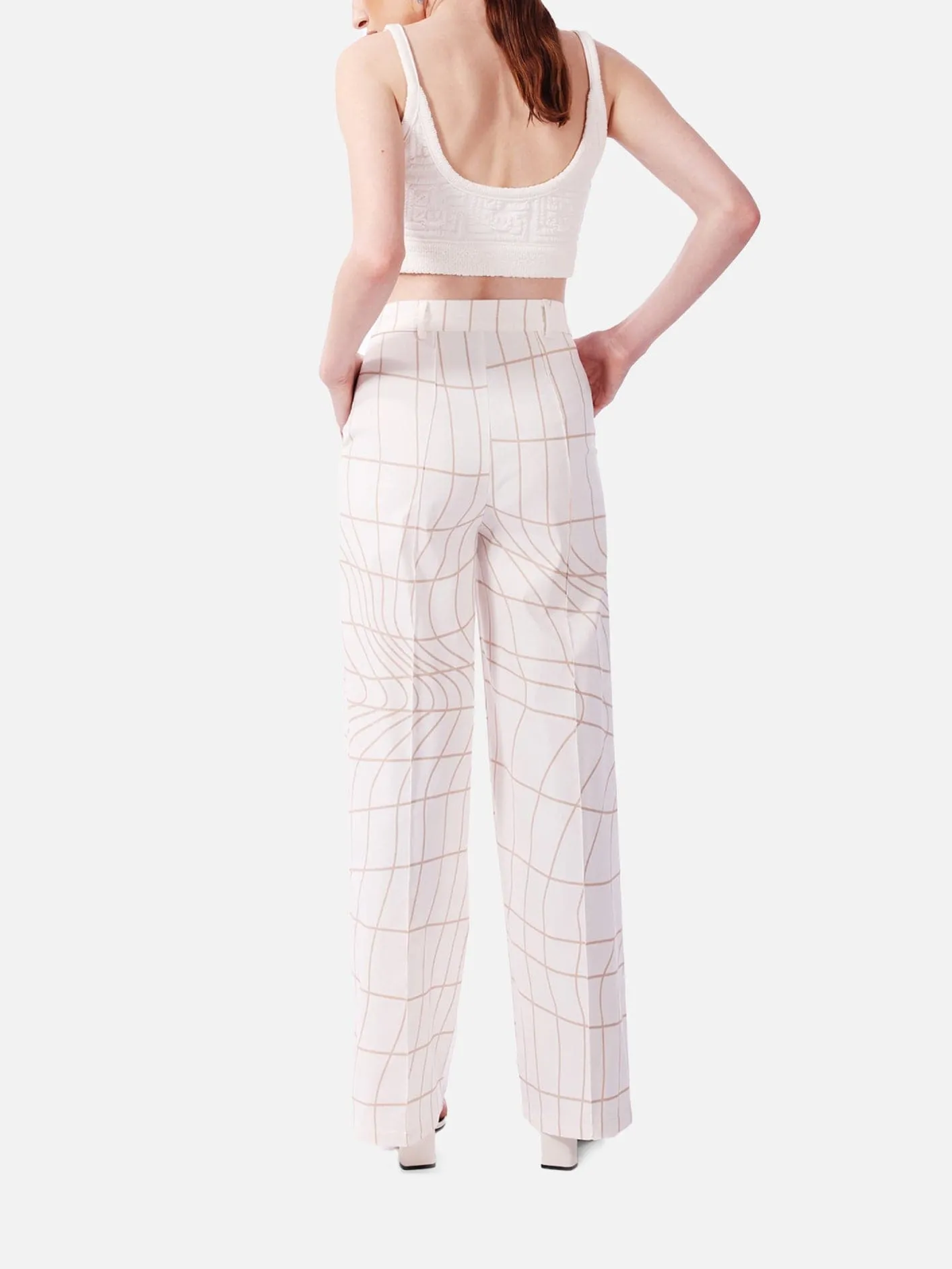 KNTLGY Tennis Look Knitted Crop Top