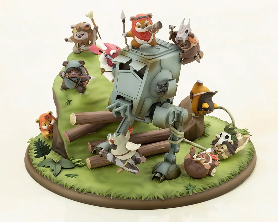 Kotobukiya ARTFX Artist Series Star Wars Return Of The Jedi Battle Of Endor The Little Rebels Statue (gray)