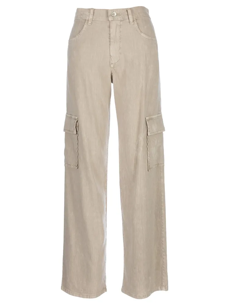 Kut Akia Wide Leg Pants With Cargo Pockets