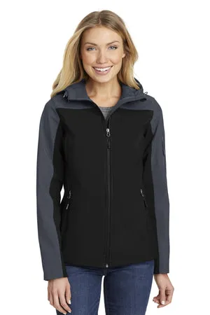 L335 Port Authority® Women's Hooded Core Soft Shell Jacket.