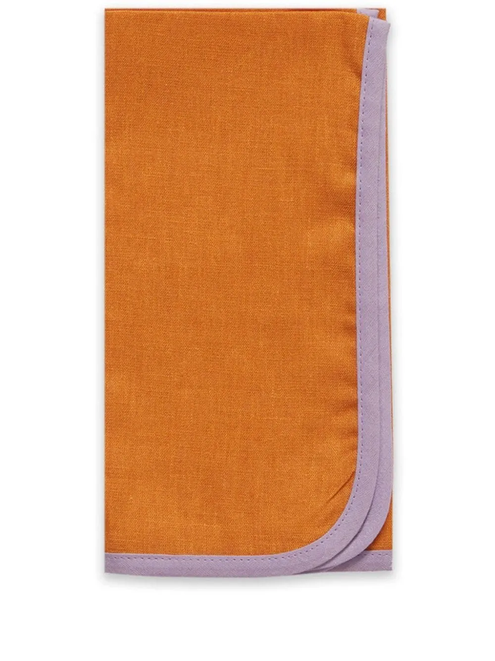 La DoubleJ contrast-trim linen napkins (set of 2) - Orange