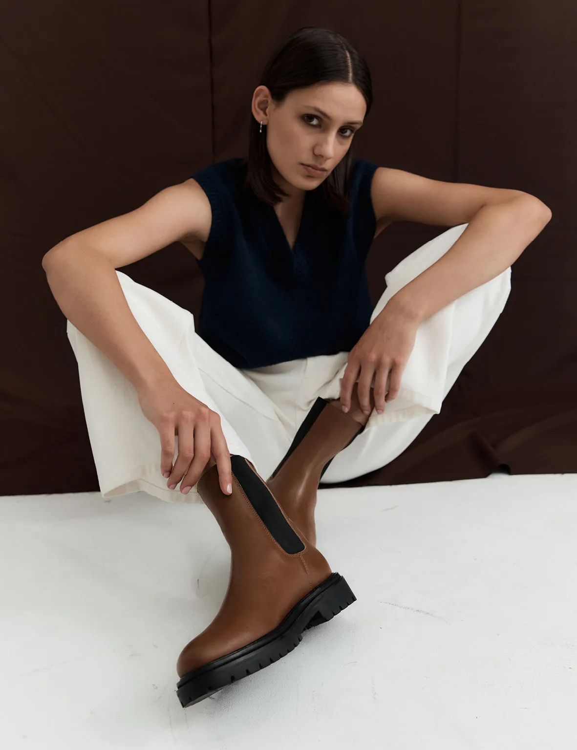  La Tribe      Lucie Ankle Boot - Chestnut 