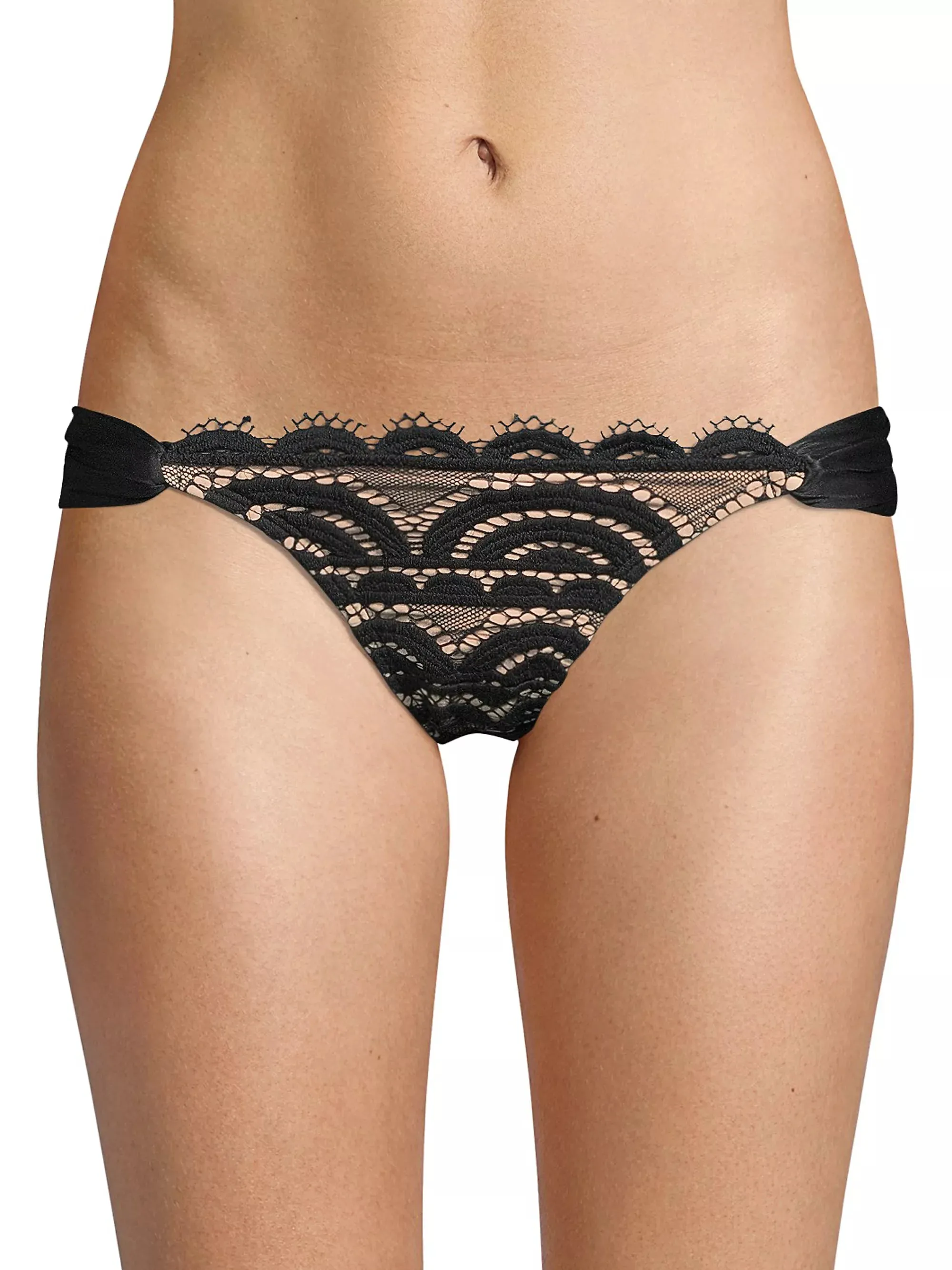 Lace Fanned Teeny Bikini Bottom