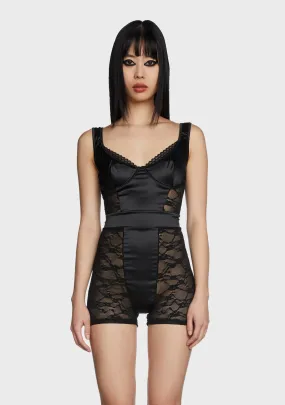 Lace Make Up Lingerie Romper-
