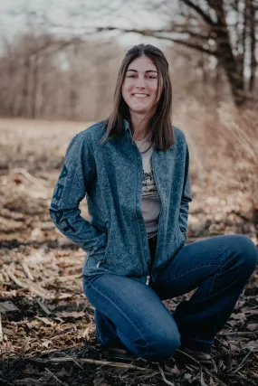 'Lacey' Womens Stormy Blue Softshell Jacket (S & XXL only)
