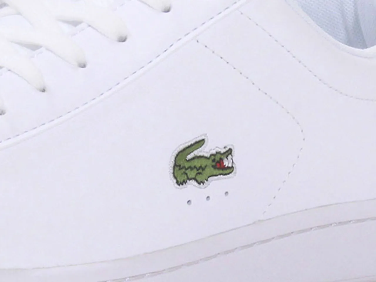 Lacoste Men's Carnaby-BL21-1 Sneakers Lace Up Low Top White/White Sz. 10.5