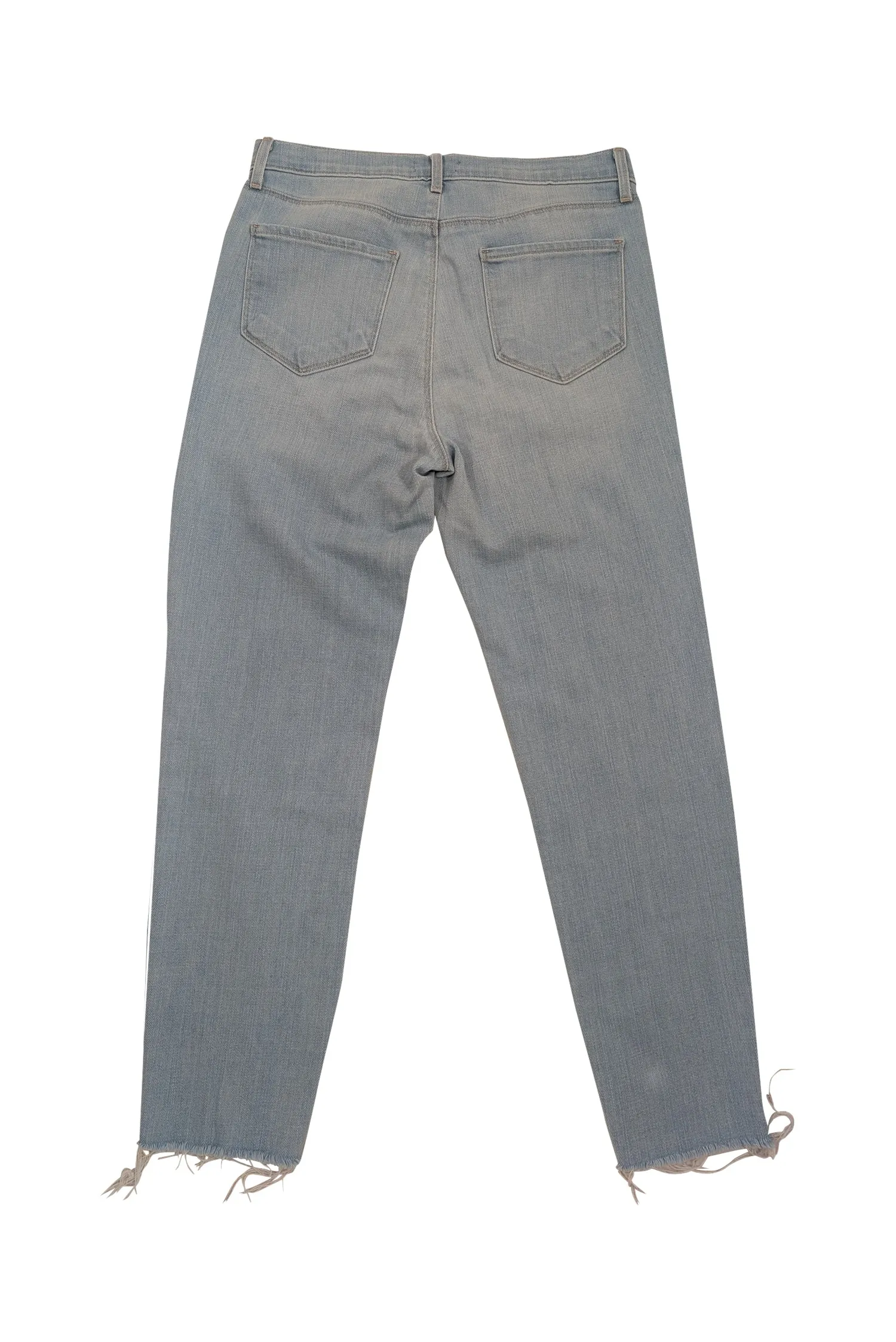 L'Agence - Light Wash Slim Leg Jeans w/ Raw Hem Sz 4