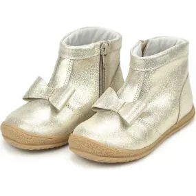 L'Amour Suede Hilary Bow Boot, Champagne