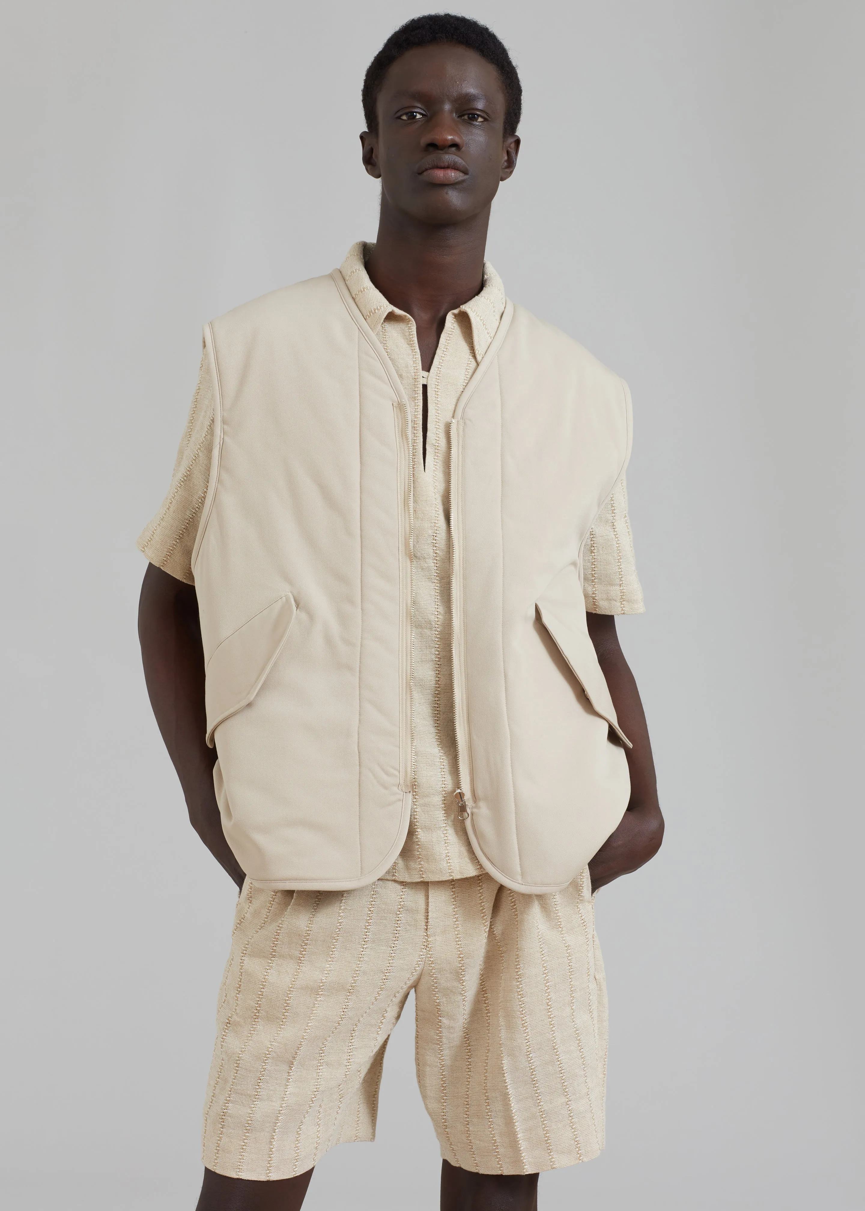 Lant Reversible Vest - Natural
