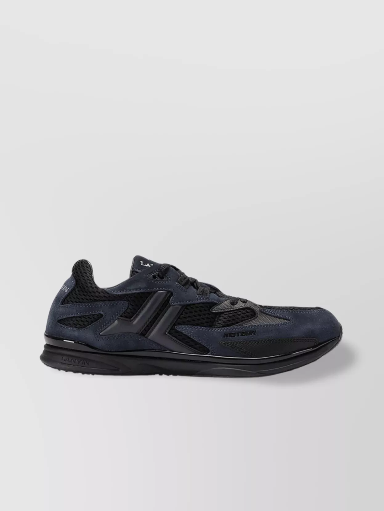 Lanvin   Low top sneakers with suede panelled design