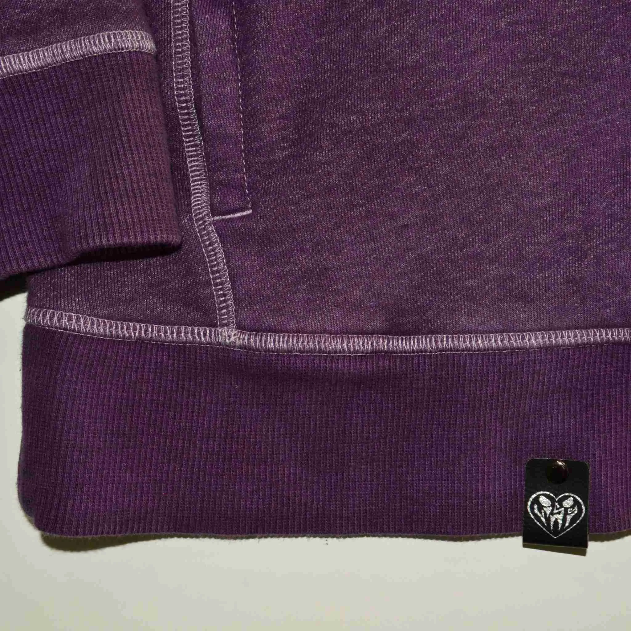 Large Purple Dyed, Abstract Bleach Art DSG Hoodie