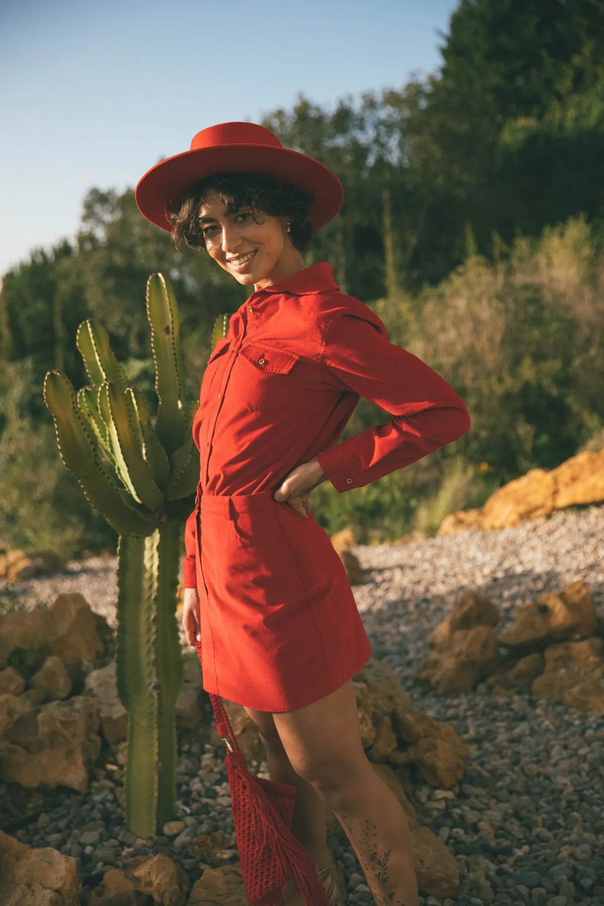 LARREA SKIRT - RED