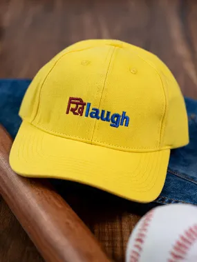 Laugh Embroidered Yellow Free Size Unisex Baseball Caps