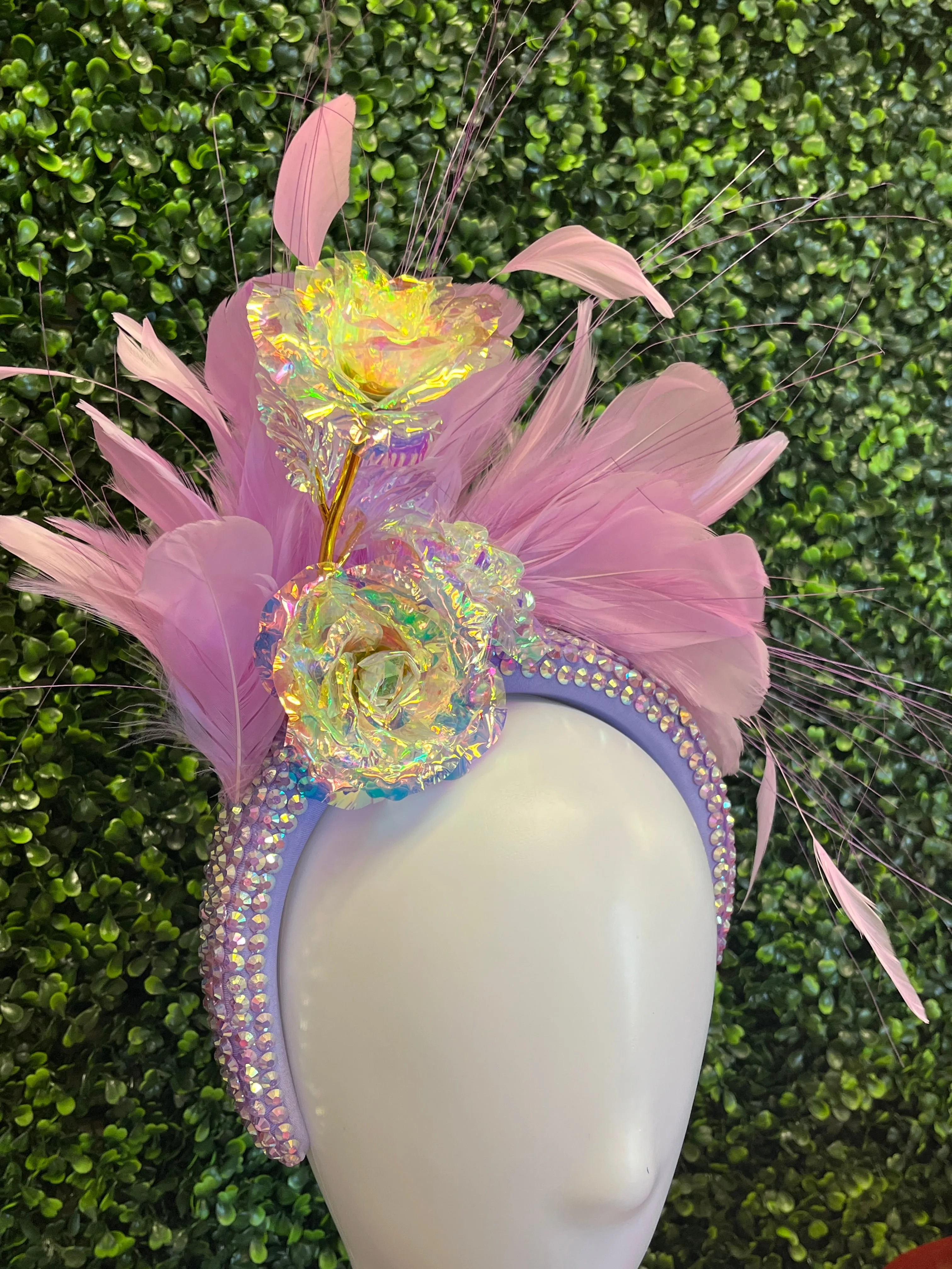 Lavender Iridescent Fascinator Hat