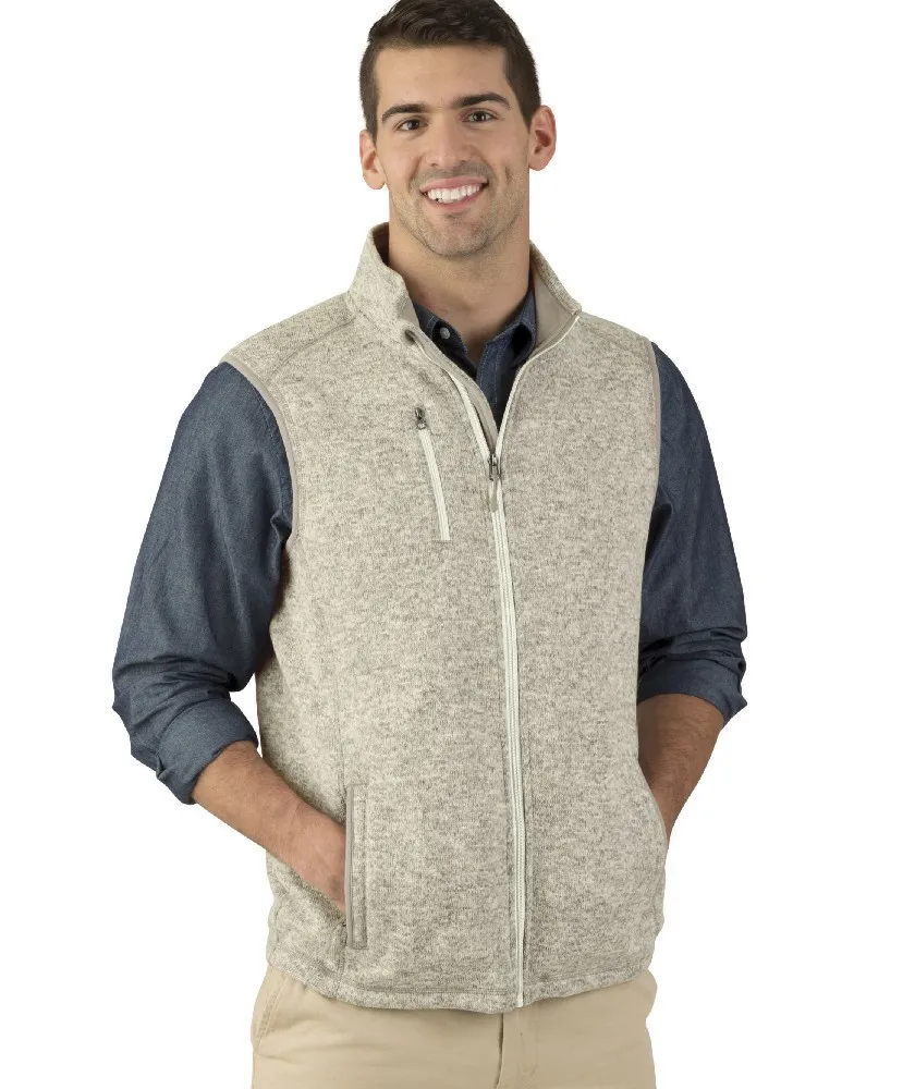 Lawrence Memorial-Regis College Charles River Men's Heathered Fleece Vest #9722